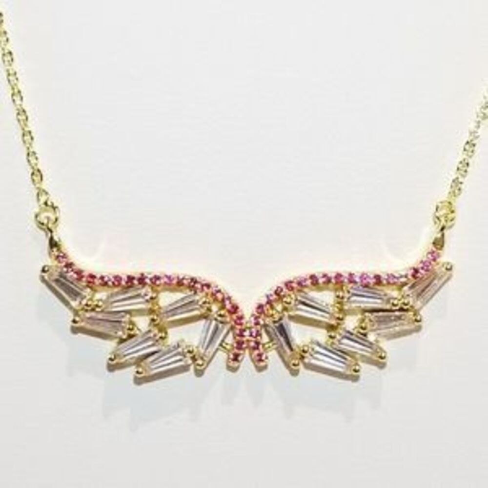 ?? New in Gift Box ?? Pave CZ Wing Necklace